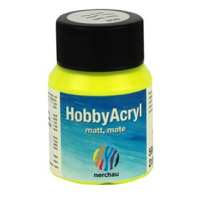 Hobby Acryl matt Nerchau - 59 ml - neon žlutá