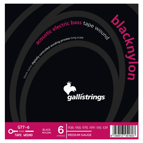 Galli BASS BLACK NYLON 6-Strings  G77-6