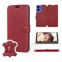 Pouzdro Mobiwear pro Motorola Moto G85 5G Dark Red L