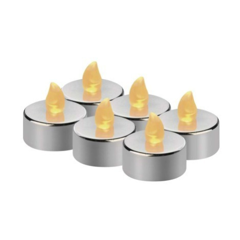 EMOS Čajové svíčky LED dekorace Robi 6 ks stříbrné