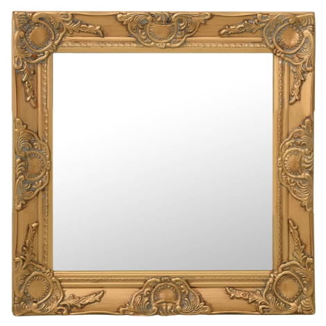 vidaXL Nástěnné zrcadlo barokní styl 50 x 50 cm zlaté