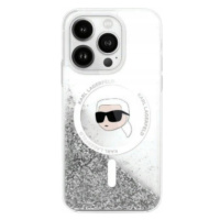 Pouzdro Karl Lagerfeld pro iPhone 16 Pro Max 6.9 transparentní Liquid Glitter Mag