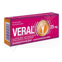 Veral 25mg tbl.ent.30