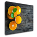 Impresi Obraz Pomeranče na šedém pozadí - 90 x 70 cm