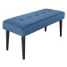 LuxD Designová lavice Bailey 95 cm modrý samet