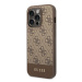 Guess GUHCP14XG4GLBR hard silikonové pouzdro iPhone 14 PRO MAX 6.7" brown 4G Stripe Collection