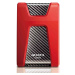 ADATA Externí HDD 1TB 2, 5\" USB 3.1 DashDrive Durable HD650, červený (gumový, nárazu odolný)