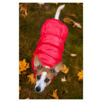 Vsepropejska Warm zimní bunda pro psa s kožichem Barva: Červená, Délka zad (cm): 44, Obvod hrudn