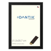 DANTIK rámeček 21 × 29,7, NPINO antracit sklo čiré