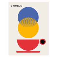 Ilustrace Bauhaus Coffee Abstract, Retrodrome, 30 × 40 cm