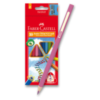 Pastelky Faber-Castel Junior Triangular - 10 barev + ořezávátko