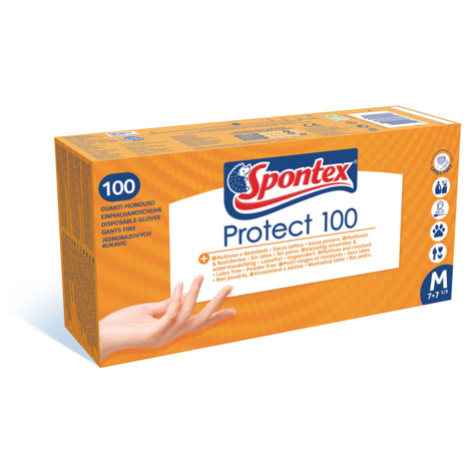 Spontex Protect jednorázové vinylové rukavice vel. M, 100 ks