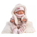 Llorens 73882 NEW BORN HOLČIČKA - realistická panenka miminko s celovinylovým tělem - 40 cm