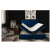 Čalouněná postel Kaya 180x200, modrá, vč. matrace a topperu