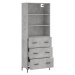 vidaXL Skříň highboard betonově šedá 69,5x34x180 cm kompozitní dřevo