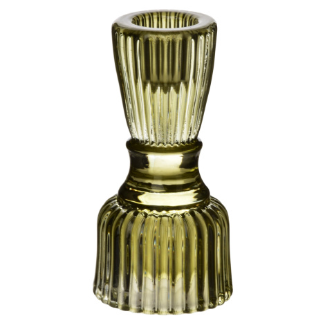 Mondex Skleněný svícen PATRICIA GREEN 5,1x10,2 cm zelený