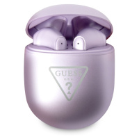 Guess GUTWST82TRU Triangle Logo BT5.2 4H Stereo bezdrátová sluchátka do uší Glossy purple