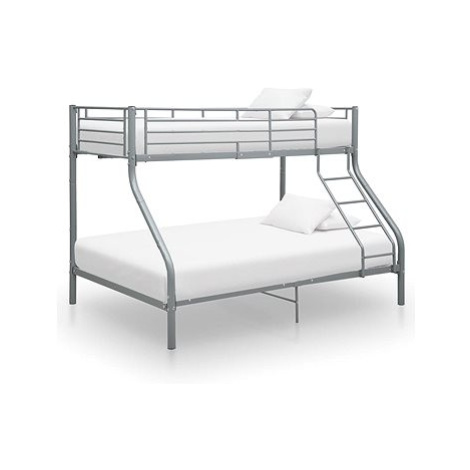 SHUMEE rám poschoďové postele 140 × 200 / 90 × 200 cm, kov, šedý