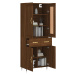 vidaXL Skříň highboard hnědý dub 69,5 x 34 x 180 cm kompozitní dřevo