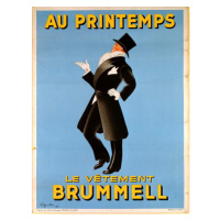 Obrazová reprodukce Poster advertising 'Brummel' clothing for men at 'Printemps' department stor