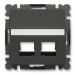 ABB Zoni kryt datové zásuvky matná černá 5014T-A00418 237