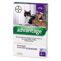 Advantage 4 × 0,8 ml - spot-on pro velké kočky a králíky