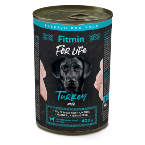 Výhodné balení Fitmin Dog For Life 12 x 400 g - krůtí