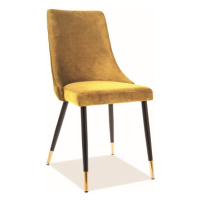 Signal Jídelní židle Piano Velvet Gold Barva: Žlutá