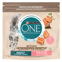 Purina ONE Grain Free Adult s lososem - 3 x 1,1 kg