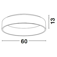 NOVA LUCE stropní svítidlo RANDO šedý hliník a akryl LED 42W 230V 4000K IP20 6167202