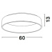 NOVA LUCE stropní svítidlo RANDO šedý hliník a akryl LED 42W 230V 4000K IP20 6167202