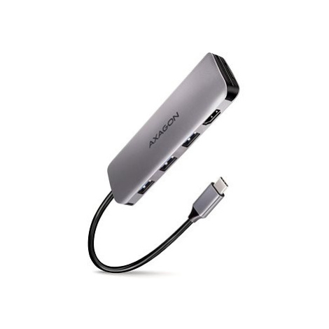 AXAGON HMC-HCR3A 5-in-1 Hub, USB-C 5Gbps, 3x USB-A, HDMI 4k/30Hz, SD/microSD, USB-C cable 20 cm