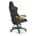 Halmar Herní židle Mustang, černá/oranžová