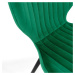 Ak furniture Sametová čalouněná prošívaná židle Apas zelená