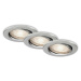 BRILONER 3ks LED vestavné svítidlo, pr. 8,6 cm, 5 W, hliník BRI 7147-039