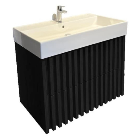 Koupelnová skříňka s umyvadlem SAT Delano 80x56x46 cm černá mat