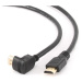 Gembird CABLEXPERT kabel HDMI - HDMI 1.4, 1.8m, stíněný, zlacené kontakty, 90° lomený - CC-HDMI4