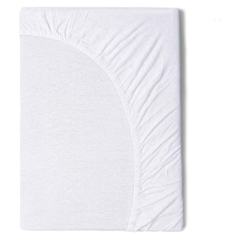 Dětské bílé bavlněné elastické prostěradlo Good Morning, 60 x 120 cm