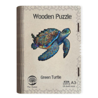 Wooden puzzle Green Turtle A3