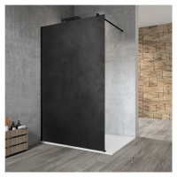 Gelco VARIO BLACK jednodílná sprchová zástěna k instalaci ke stěně, deska HPL Kara, 900 mm