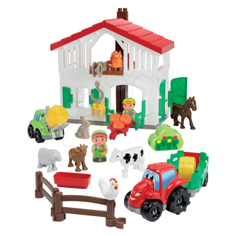 Écoiffier stavebnice farma s traktorem Abrick se 7 zvířátky a 2 farmáři 3021 Ecoiffier