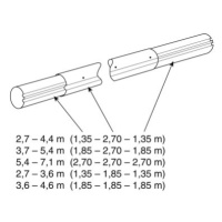 VágnerPool teleskop. navíjecí tyč - délka: 5,4–7,1 m (eloxovaný hliník)