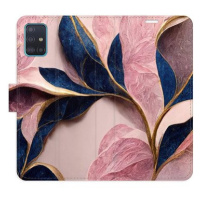 iSaprio flip pouzdro Pink Leaves pro Samsung Galaxy A51