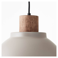 Brilliant Závěsné světlo Erena s dřevěným detailem taupe