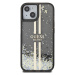 Zadní kryt Guess PC/TPU Liquid Glitter Gold Stripe Zadní pro Apple iPhone 15, black