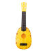 mamido Dětské ukulele mini kytara 4 struny ananasový motiv žlutá 15″