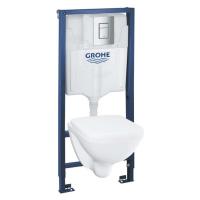 GROHE Solido Set předstěnové instalace, klozetu a sedátka softclose, tlačítko Even, chrom 394670