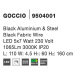 NOVA LUCE závěsné svítidlo GOCCIO černý hliník a ocel černý kabel LED 5x7W 230V 3000K IP20 95040