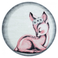 Dětský koberec Bambi růžový kruh
