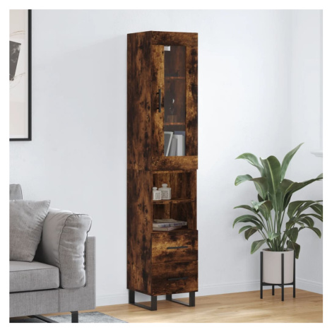 vidaXL Skříň highboard kouřový dub 34,5 x 34 x 180 cm kompozitní dřevo